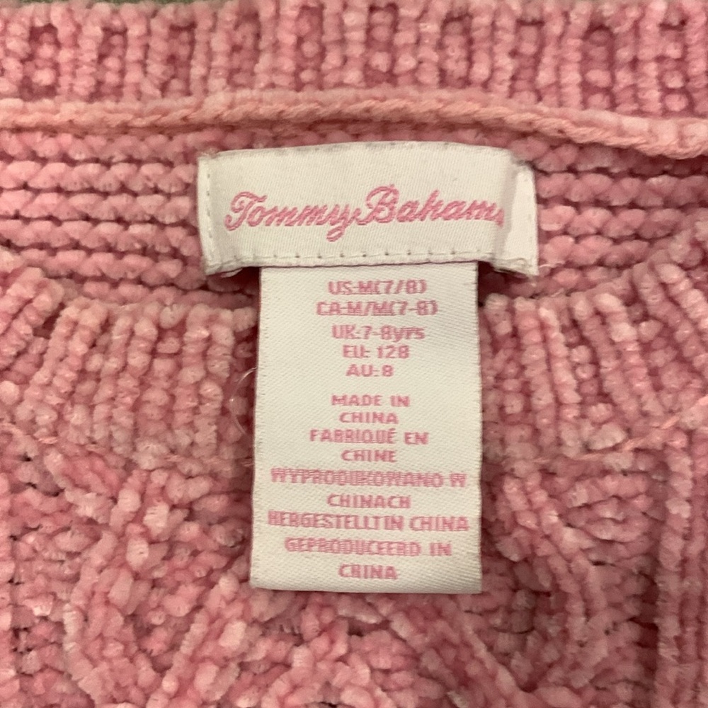 Kid’s Clothe’s  Pink Sweater Girls size 7/8 Velour - Picture 3 of 10